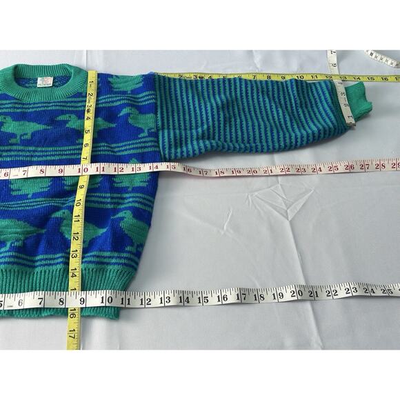 VTG Pezhman Bird Tree Sweater Kids 4T-5T Folk Art Cottagecore Knit Retro - Picture 9 of 12